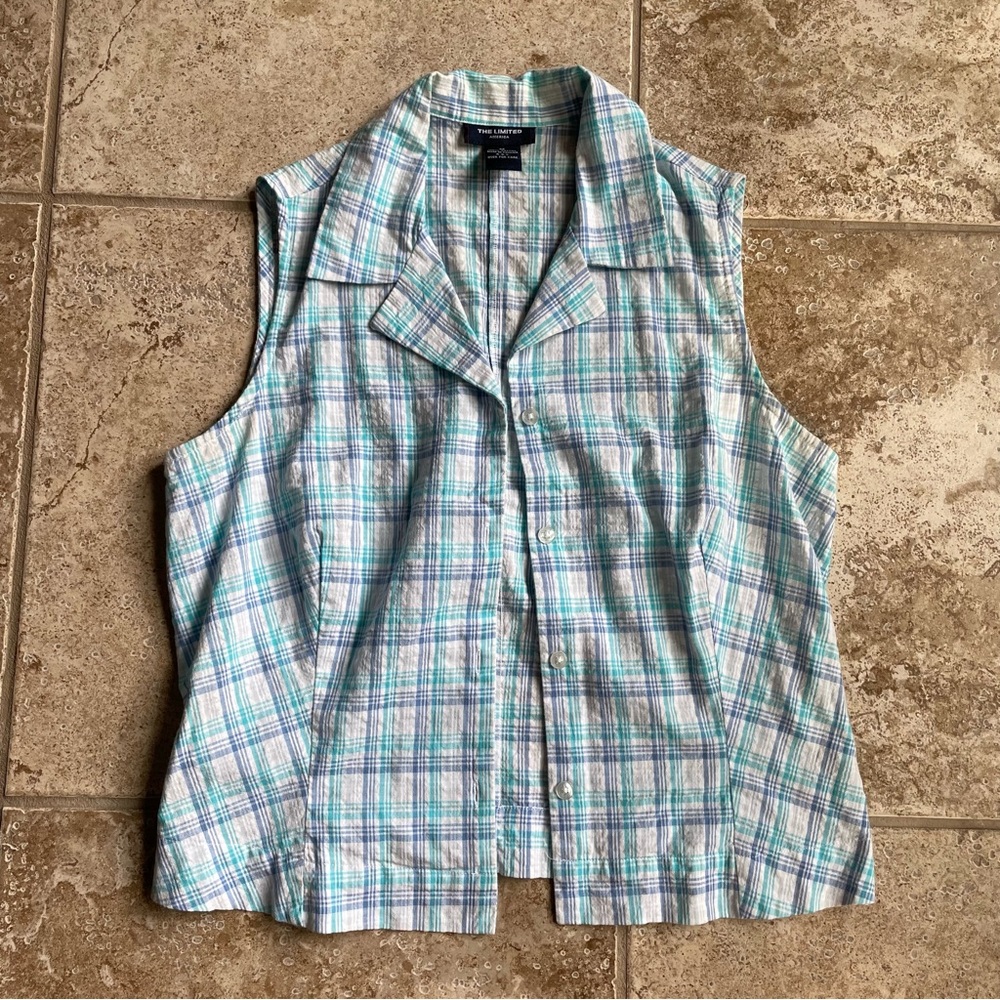 Vintage The Limited Plaid Blouse